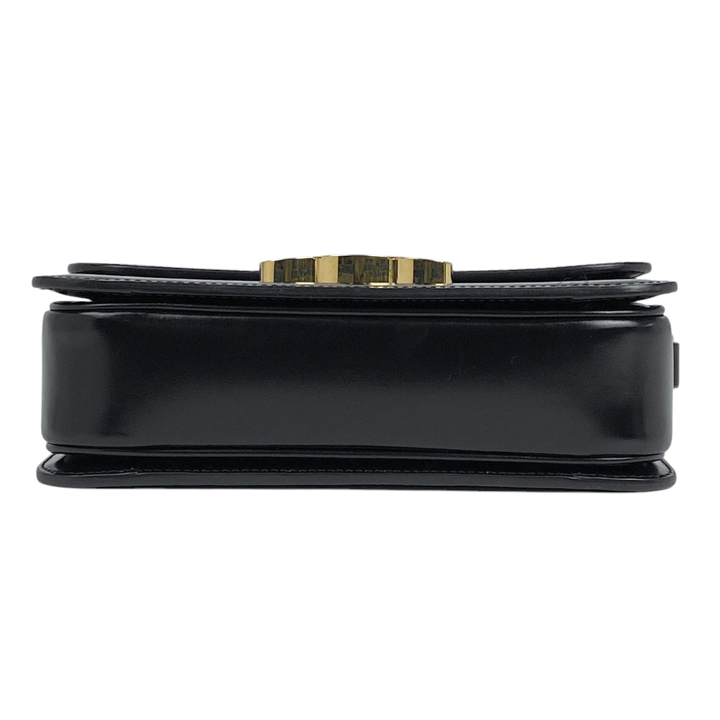 セリーヌ ティーン トリオンフ バッグ ロゴ ショルダーバッグ レザー ブラック レディース 【中古】brbag