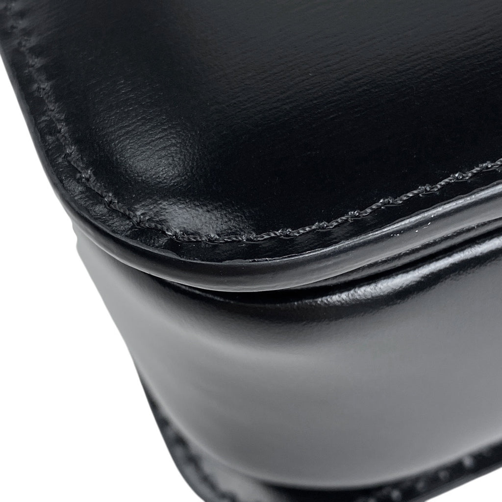 セリーヌ ティーン トリオンフ バッグ ロゴ ショルダーバッグ レザー ブラック レディース 【中古】brbag