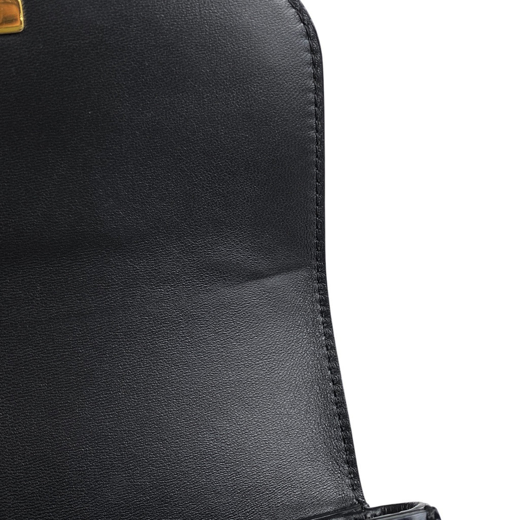 セリーヌ ティーン トリオンフ バッグ ロゴ ショルダーバッグ レザー ブラック レディース 【中古】brbag