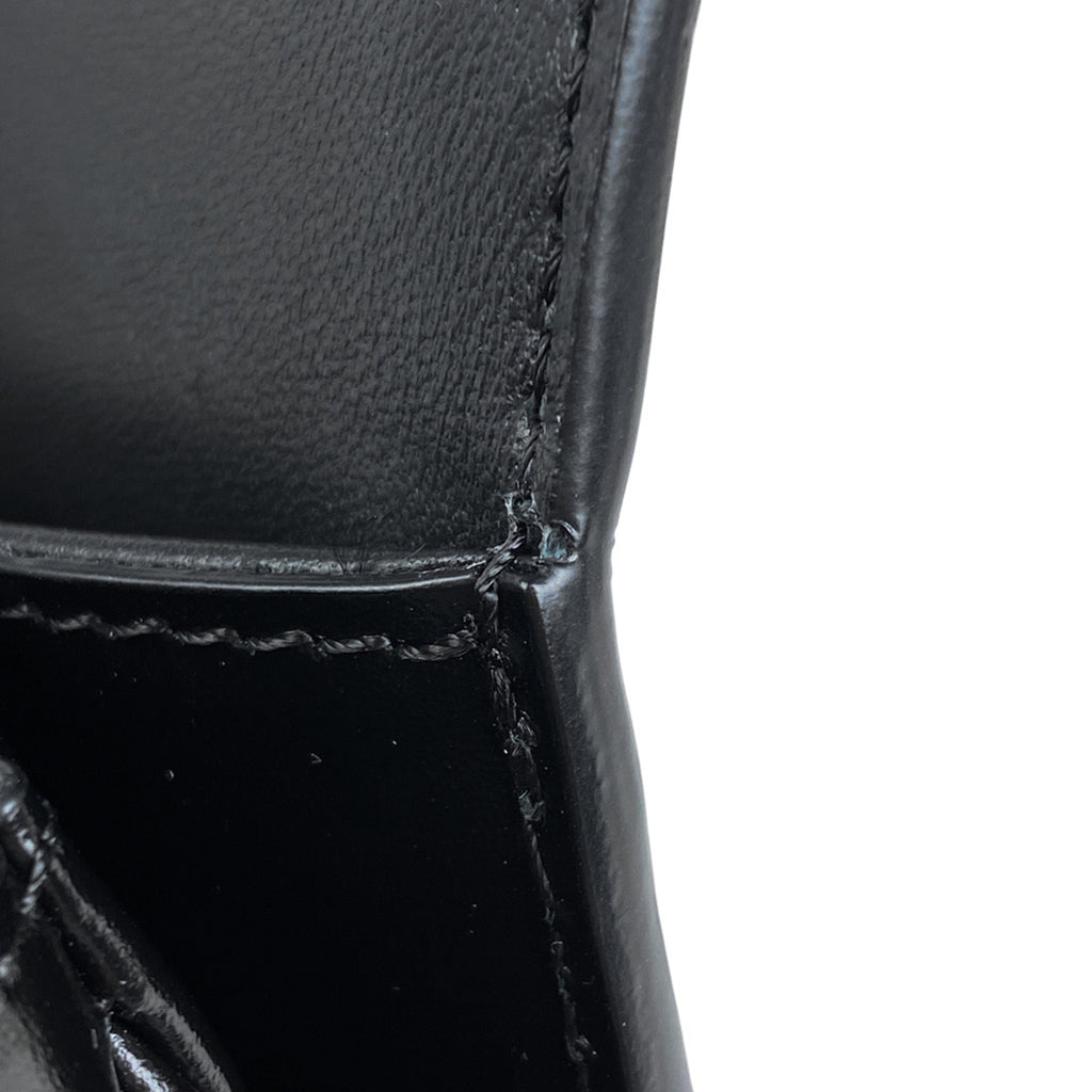 セリーヌ ティーン トリオンフ バッグ ロゴ ショルダーバッグ レザー ブラック レディース 【中古】brbag