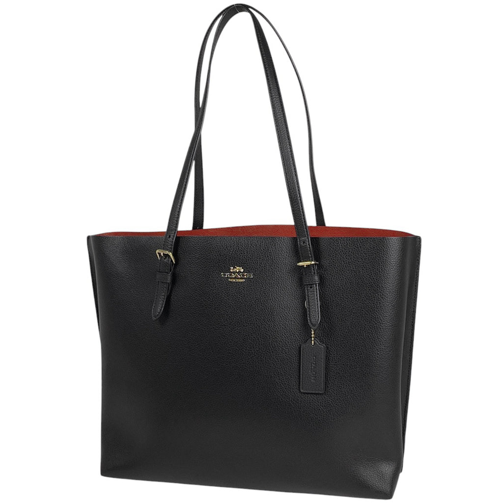 コーチ ロゴ トートバッグ 肩掛け モリー トートバッグ レザー ブラック 1671 レディース 【中古】brbag