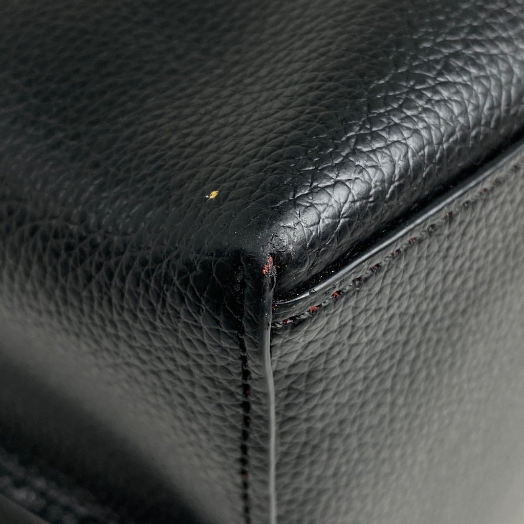 コーチ ロゴ トートバッグ 肩掛け モリー トートバッグ レザー ブラック 1671 レディース 【中古】brbag