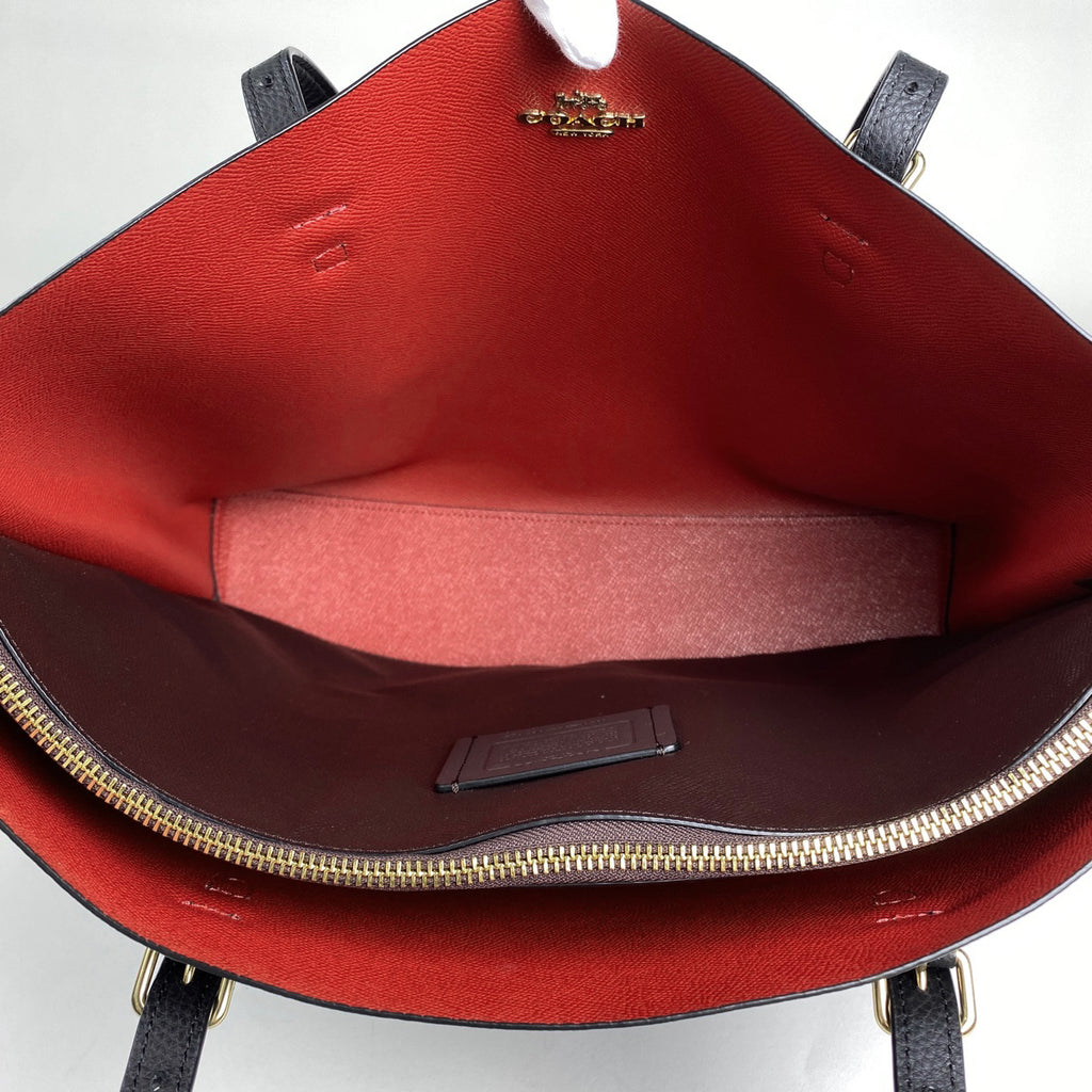 コーチ ロゴ トートバッグ 肩掛け モリー トートバッグ レザー ブラック 1671 レディース 【中古】brbag