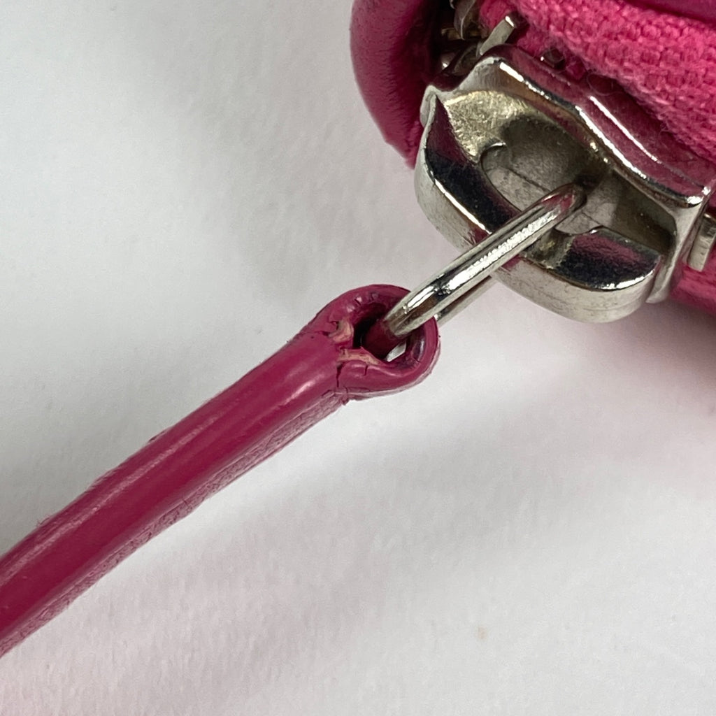 シャネル ココマーク ラウンドファスナー コインケース カードケース マトラッセ コインケース レザー ピンク レディース 【中古】brbag