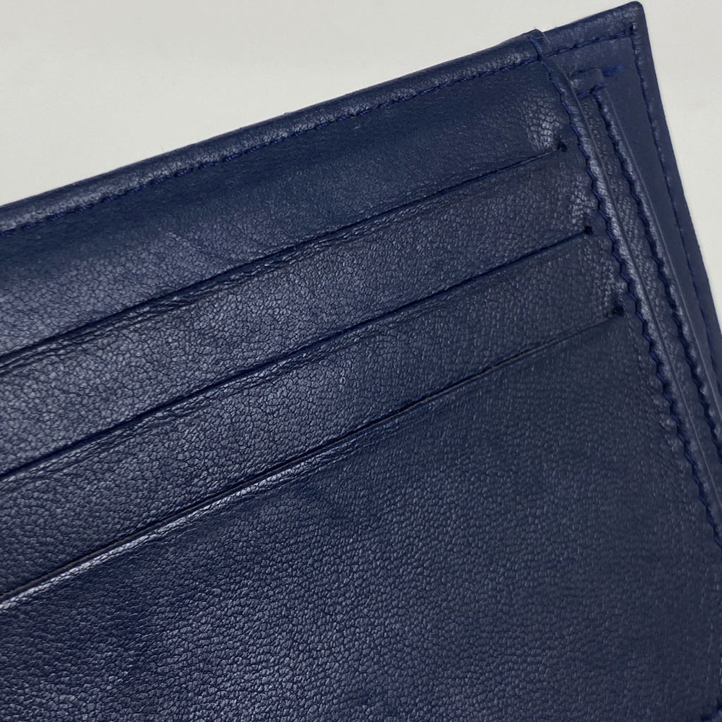 シャネル ボーイシャネル 三つ折り財布 ミニウォレット 三つ折り財布 レザー ネイビー レディース 【中古】brbag