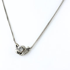 ダイヤモンド デザインネックレス プラチナ ペンダント ネックレス Pt900 Pt850 ダイヤモンド レディース ノンブランドジュエリー 【中古】nbjwl