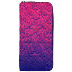 ルイ・ヴィトン ジッピーウォレット ヴェルティカルNM ネオンカラー グラデーション 長財布 レザー ピンク ブルー M81243 メンズ 【中古】brbag