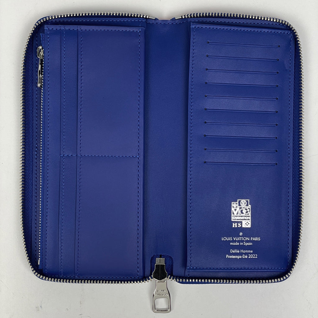 ルイ・ヴィトン ジッピーウォレット ヴェルティカルNM ネオンカラー グラデーション 長財布 レザー ピンク ブルー M81243 メンズ 【中古】brbag