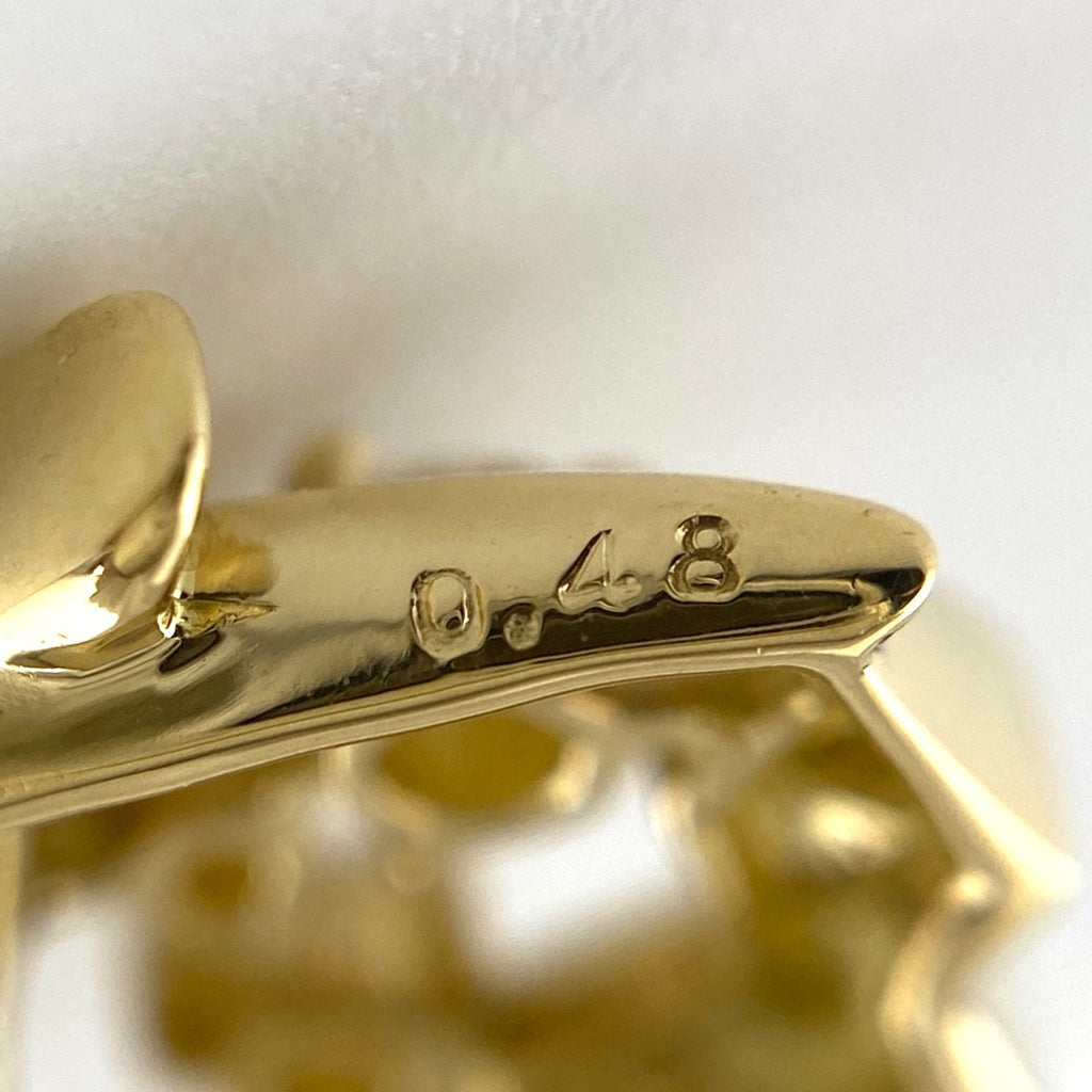 翁淳 JunOkina メレダイヤ デザインイヤリング YG イエローゴールド ピアス 2way イヤリング K18 ダイヤモンド レディース 【中古】brjwl