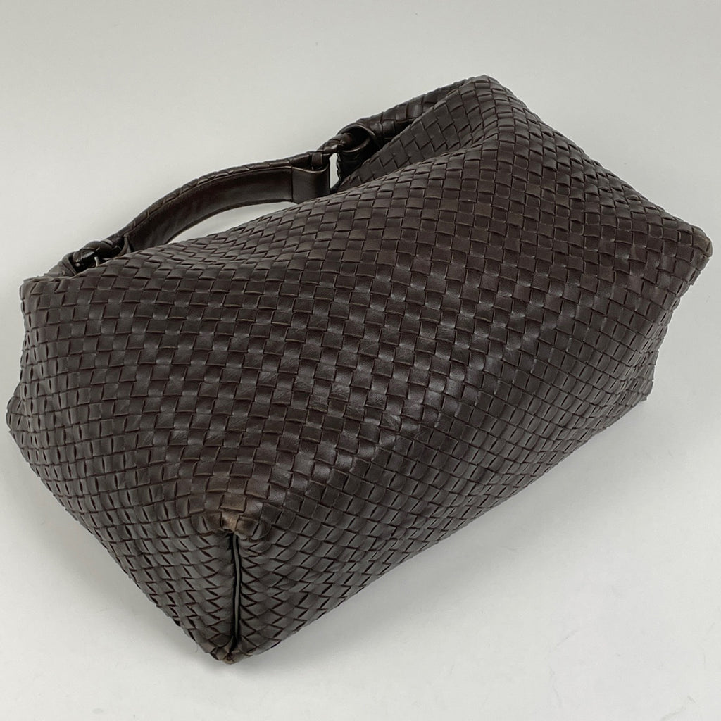 ボッテガヴェネタ イントレチャート ショルダーバッグ ワンショルダー ハンドバッグ ナッパ ショルダーバッグ レザー ブラウン レディース 【中古】brbag