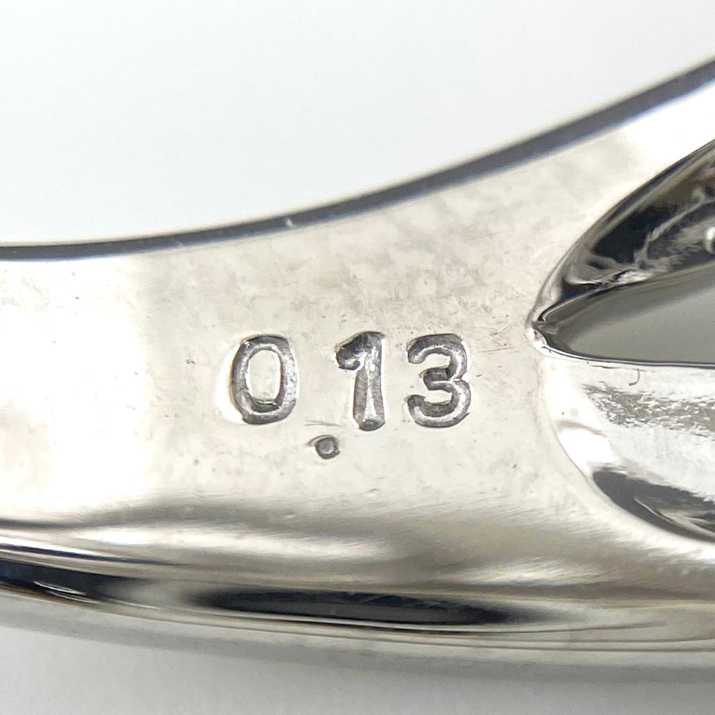 タサキ パール デザインリング プラチナ 指輪 メレダイヤ リング 9号 Pt900 パール ダイヤモンド レディース 【中古】brjwl