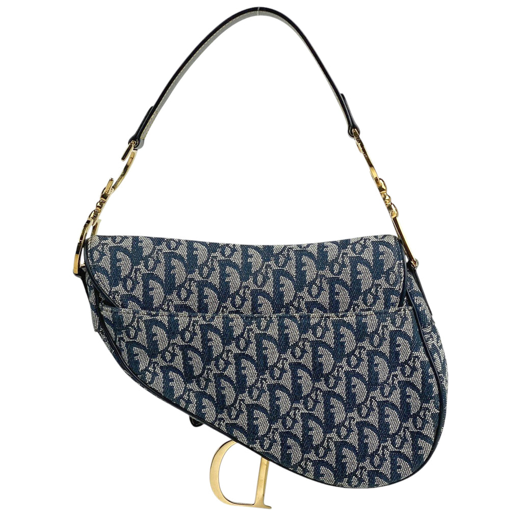 クリスチャンディオール トロッター柄 サドルバッグ ワンショルダー レディース 中古 brbag