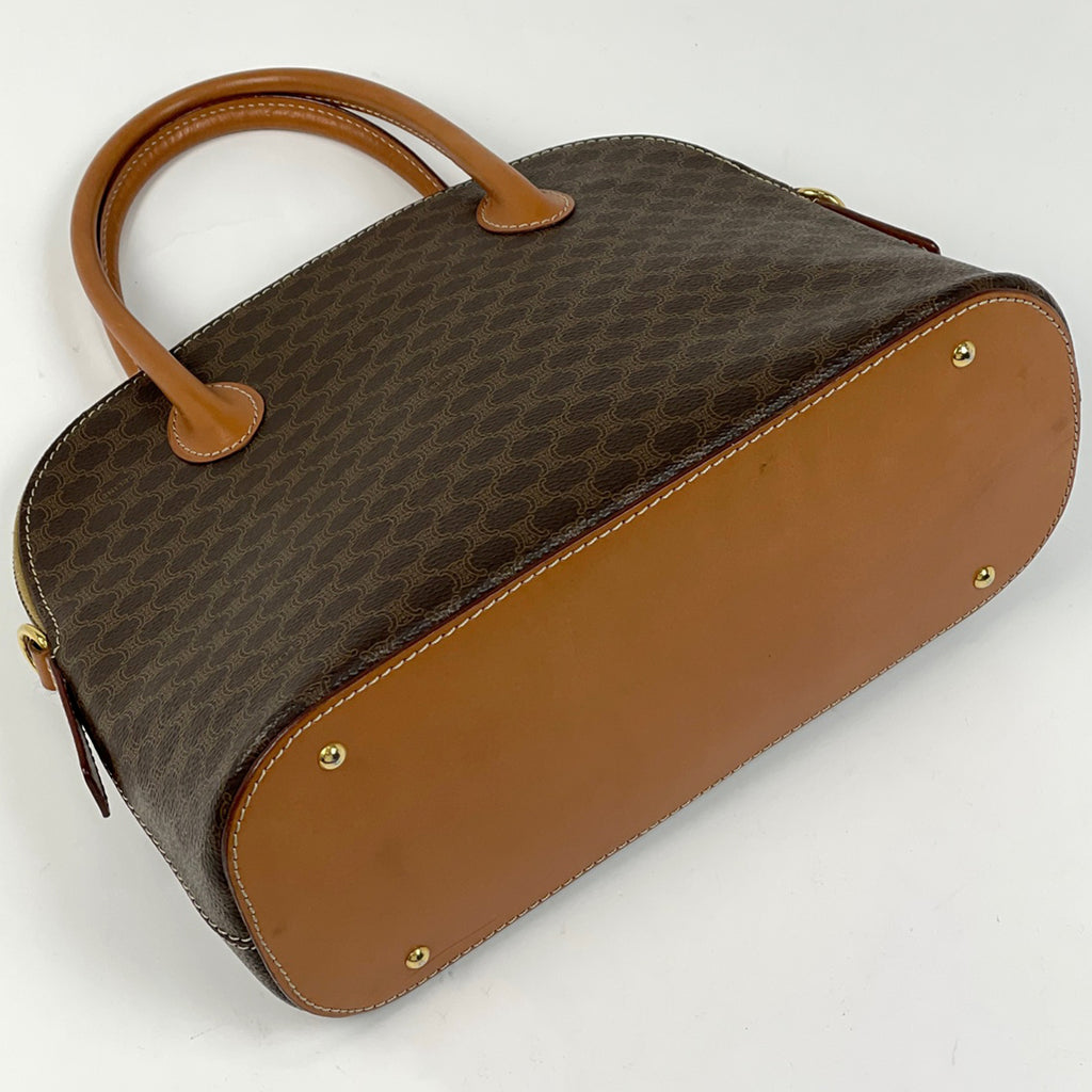 セリーヌ マカダム柄 ハンドバッグ 2WAY ショルダーバッグ ハンドバッグ レザー ブラウン レディース 【中古】brbag