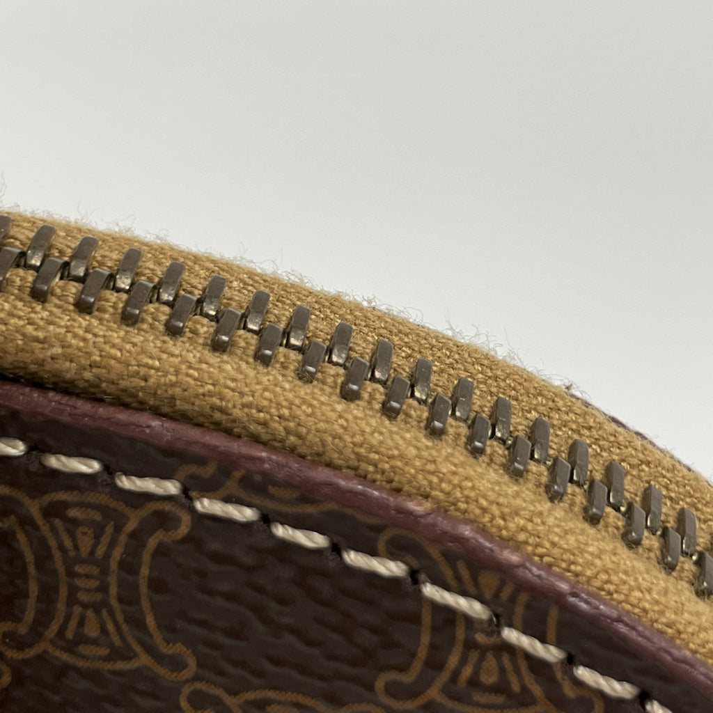 セリーヌ マカダム柄 ハンドバッグ 2WAY ショルダーバッグ ハンドバッグ レザー ブラウン レディース 【中古】brbag