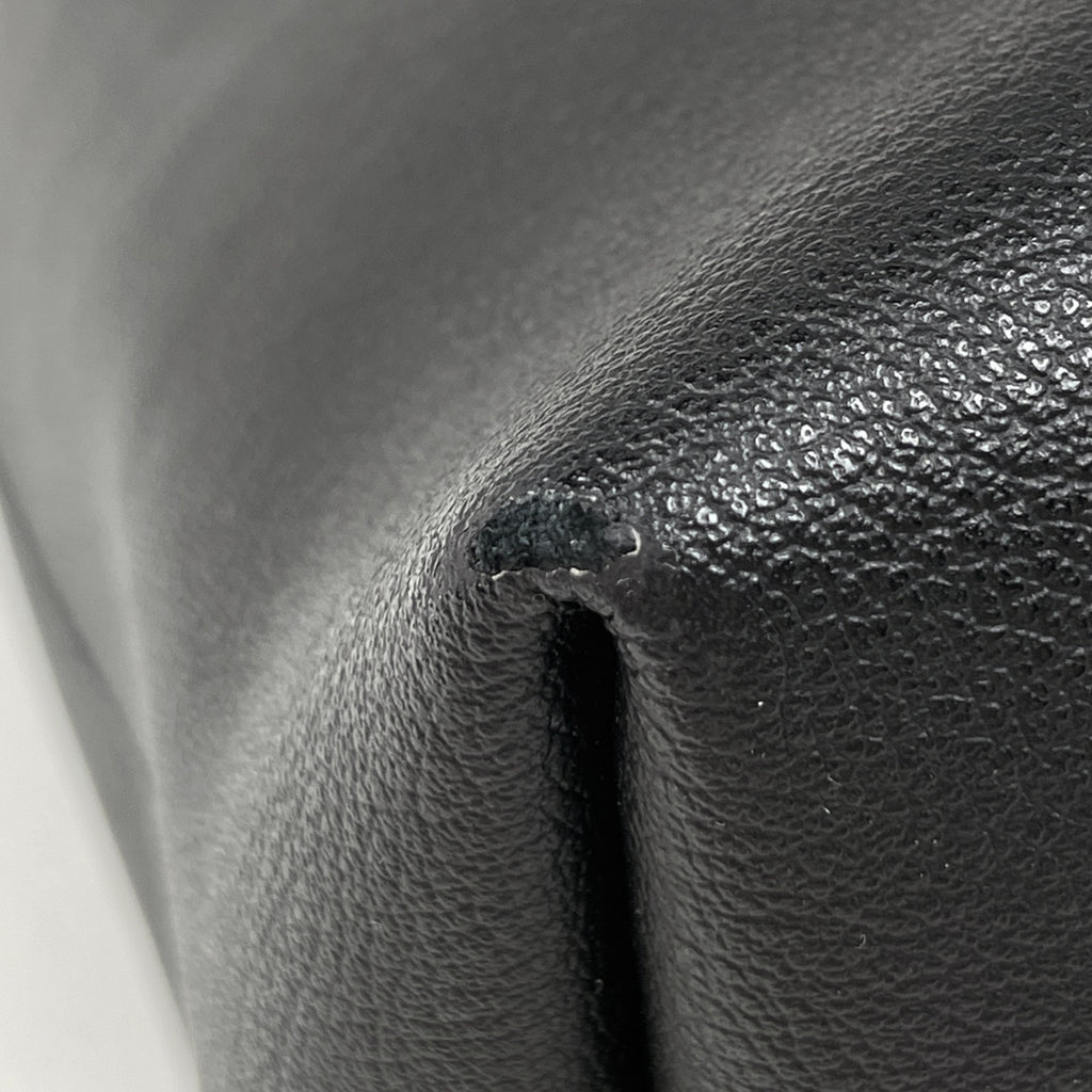 サンローラン ロゴ トートバッグ ショルダーバッグ トートバッグ レザー ブラック レディース 【中古】brbag