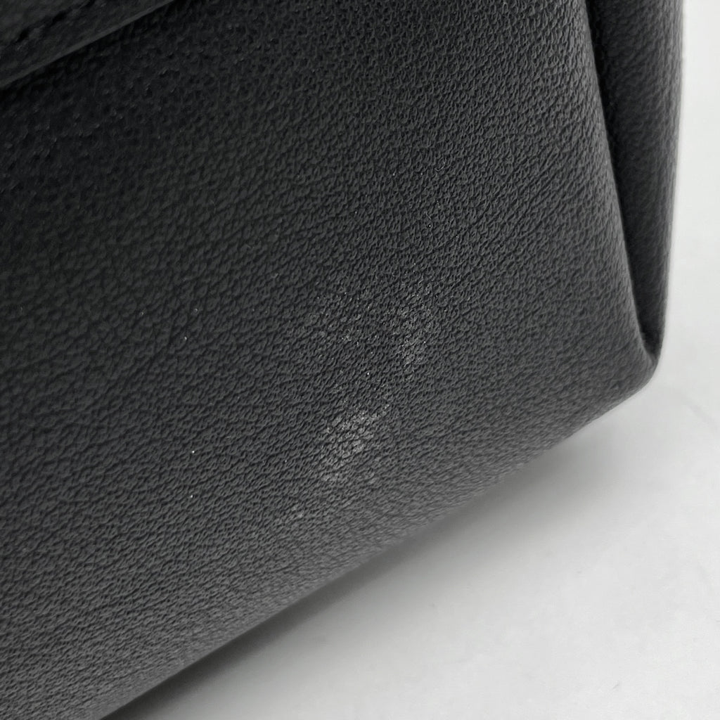 サンローラン ロゴ トートバッグ ショルダーバッグ トートバッグ レザー ブラック レディース 【中古】brbag