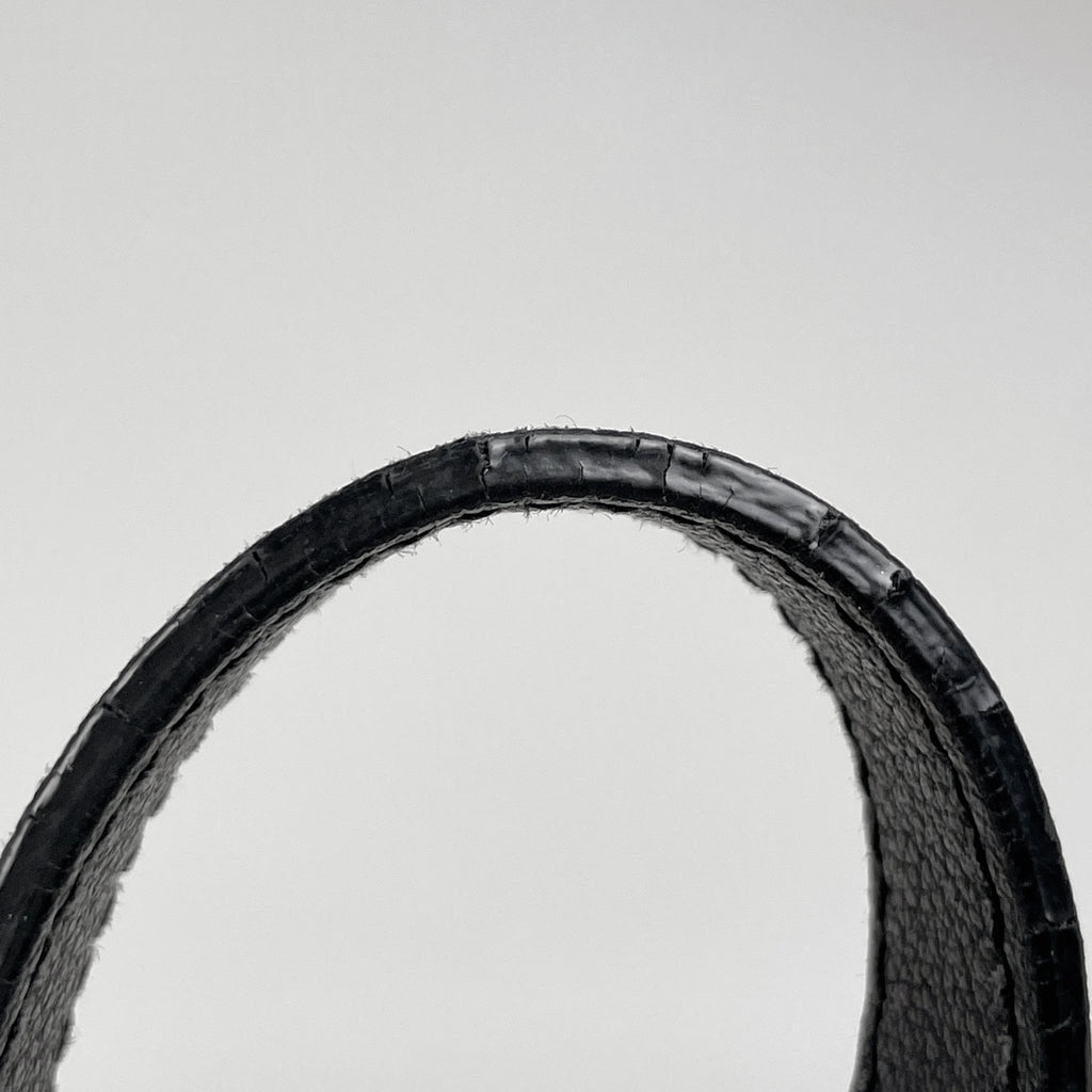 サンローラン ロゴ トートバッグ ショルダーバッグ トートバッグ レザー ブラック レディース 【中古】brbag