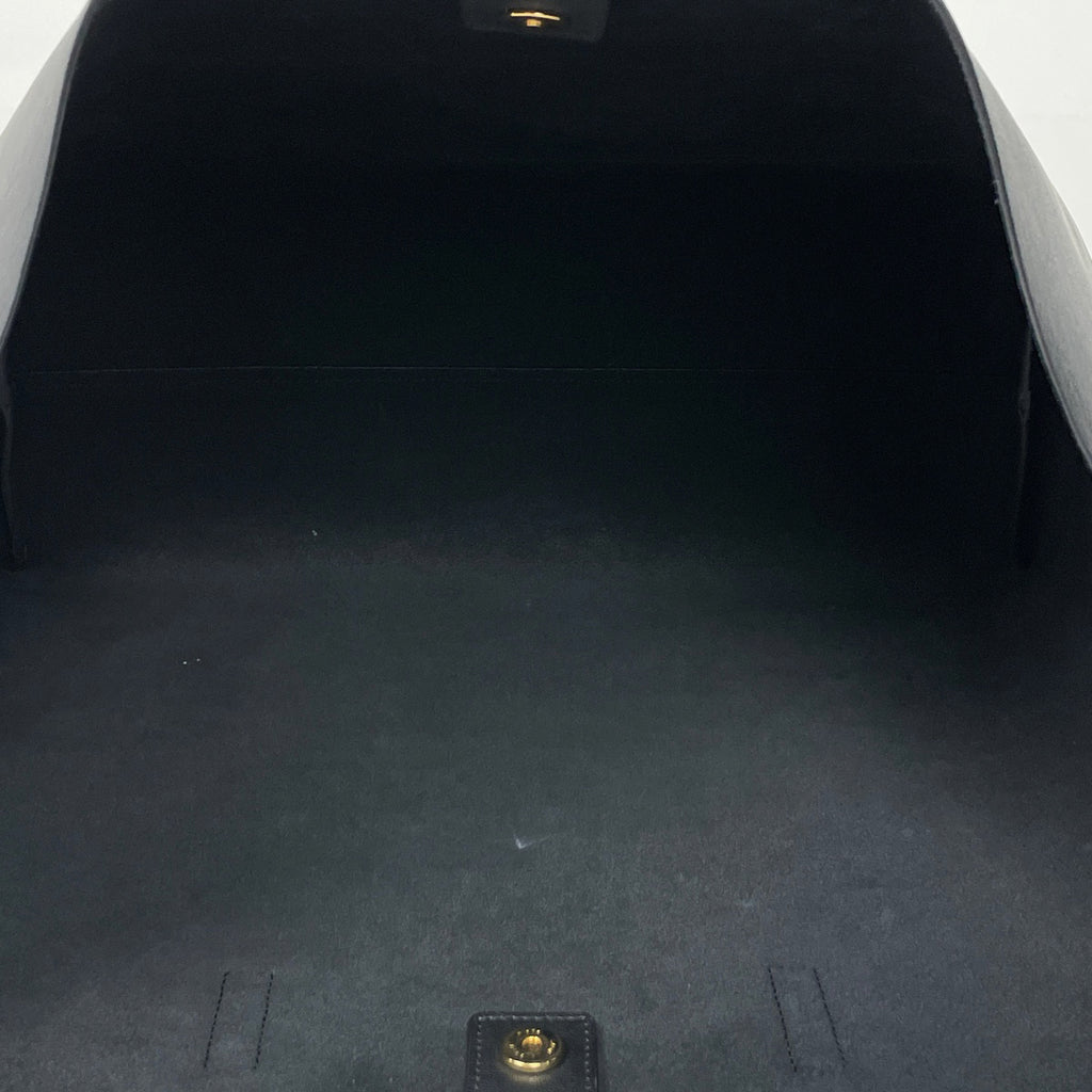 サンローラン ロゴ トートバッグ ショルダーバッグ トートバッグ レザー ブラック レディース 【中古】brbag