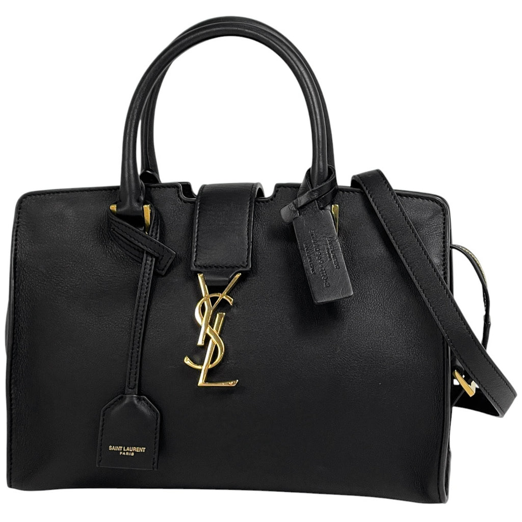 サンローラン ロゴ ハンドバッグ 2WAY ショルダーバッグ ハンドバッグ レザー ブラック レディース 【中古】brbag