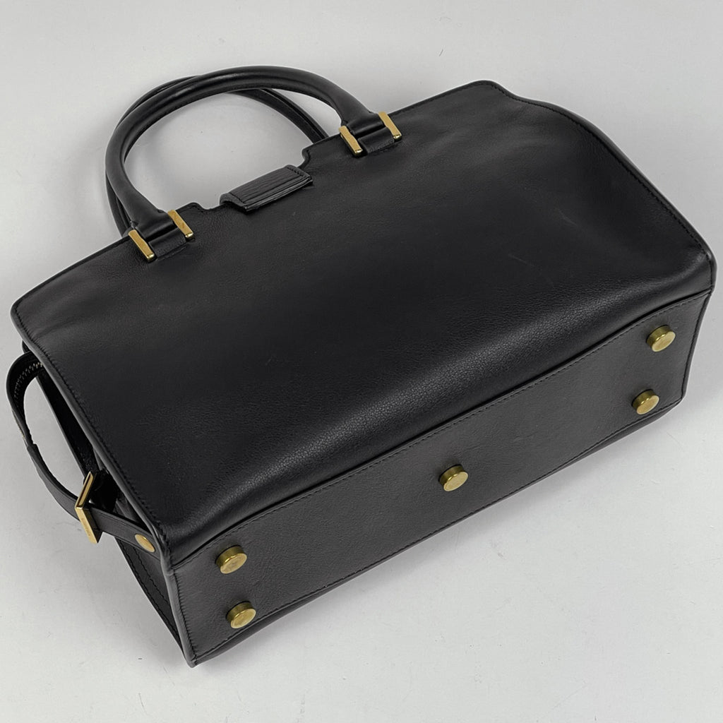 サンローラン ロゴ ハンドバッグ 2WAY ショルダーバッグ ハンドバッグ レザー ブラック レディース 【中古】brbag