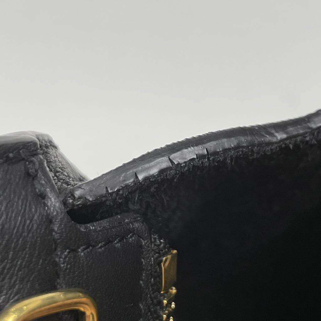 サンローラン ロゴ ハンドバッグ 2WAY ショルダーバッグ ハンドバッグ レザー ブラック レディース 【中古】brbag