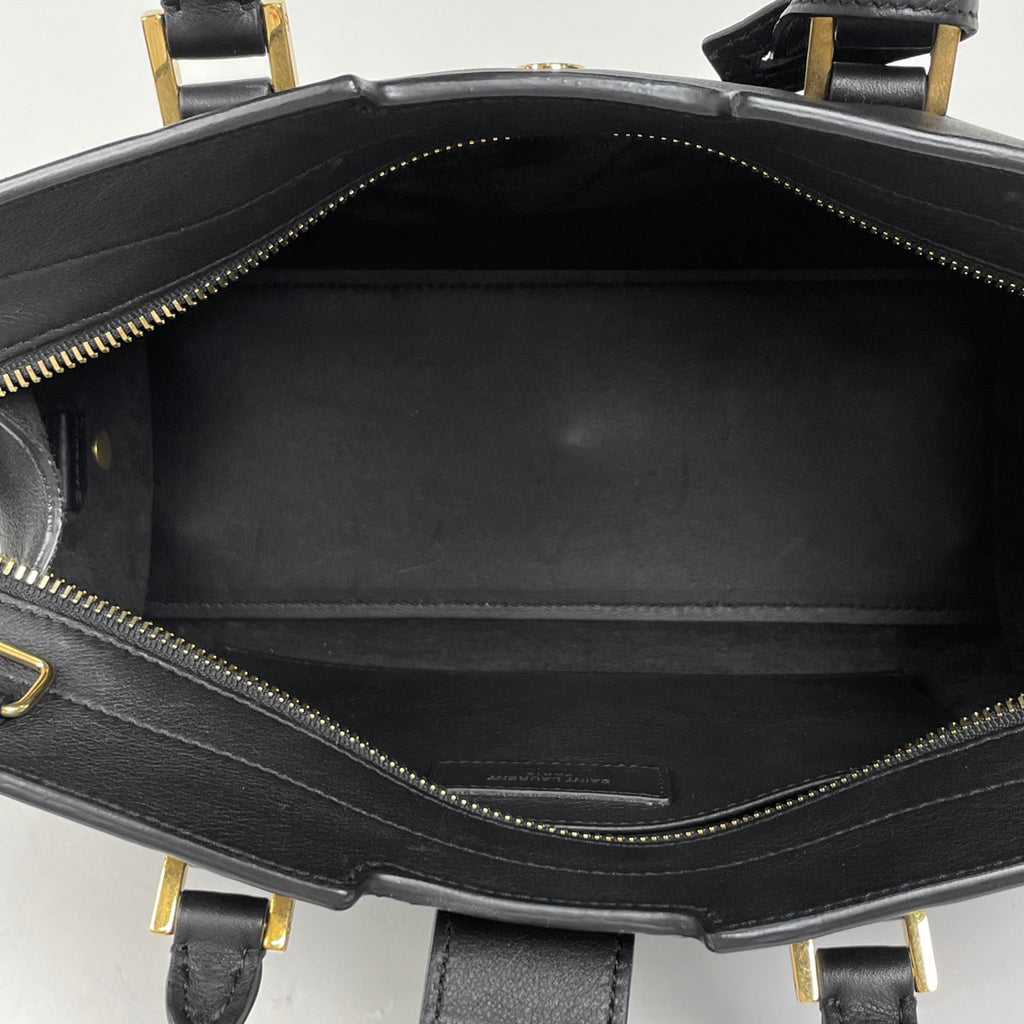 サンローラン ロゴ ハンドバッグ 2WAY ショルダーバッグ ハンドバッグ レザー ブラック レディース 【中古】brbag