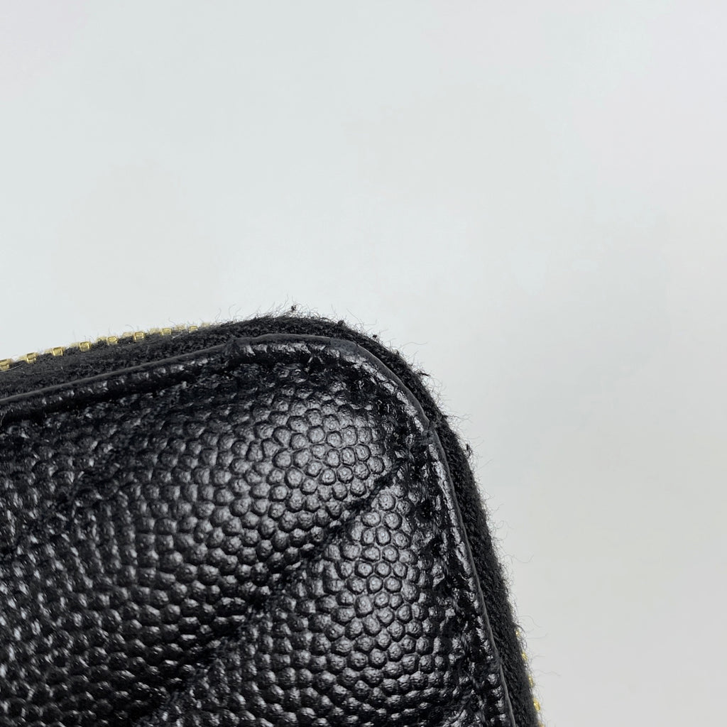 サンローラン モノグラム サンローラン フルジップウォレット ロゴ ラウンドファスナー 長財布 レザー ブラック 358094 レディース 【中古】brbag