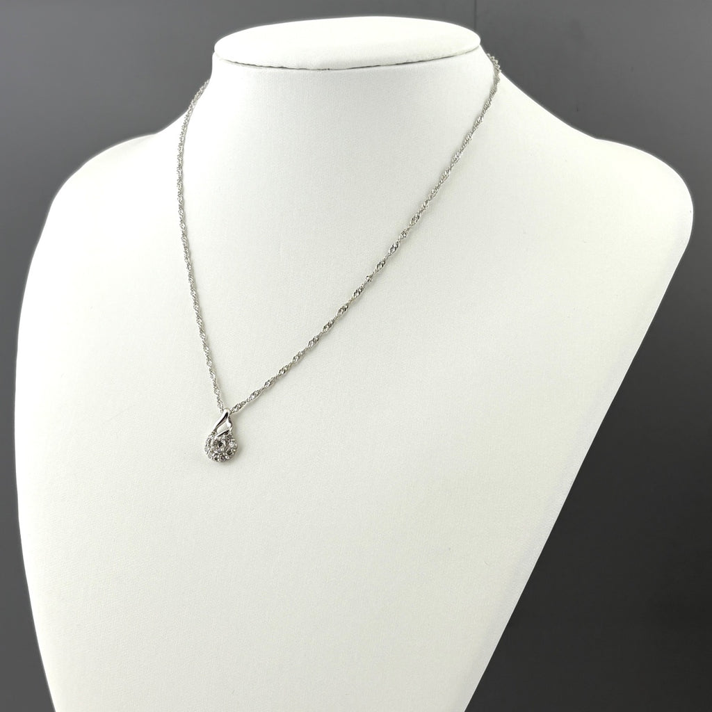 約38cm メレダイヤ ネックレス プラチナ ペンダント Pt900 Pt850 ダイヤモンド レディース 【中古】nbjwl