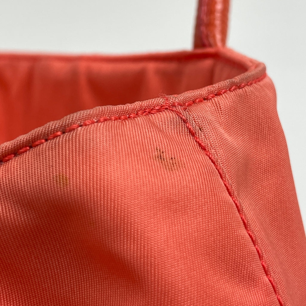 プラダ ロゴプレート トートバッグ ショルダーバッグ トートバッグ テスートナイロン オレンジ BR3855 レディース 【中古】brbag