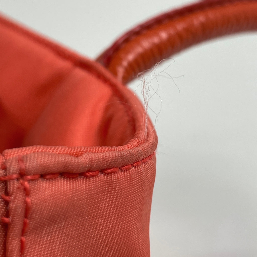 プラダ ロゴプレート トートバッグ ショルダーバッグ トートバッグ テスートナイロン オレンジ BR3855 レディース 【中古】brbag