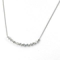 メレダイヤ デザインネックレス プラチナ ペンダント ネックレス Pt900 Pt850 ダイヤモンド レディース ノンブランドジュエリー 【中古】nbjwl