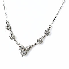 メレダイヤ デザインネックレス プラチナ ペンダント ネックレス Pt850 ダイヤモンド レディース 【中古】nbjwl