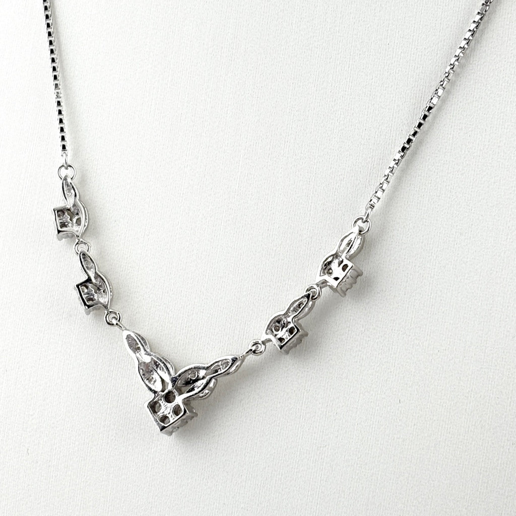 メレダイヤ デザインネックレス プラチナ ペンダント ネックレス Pt850 ダイヤモンド レディース 【中古】nbjwl