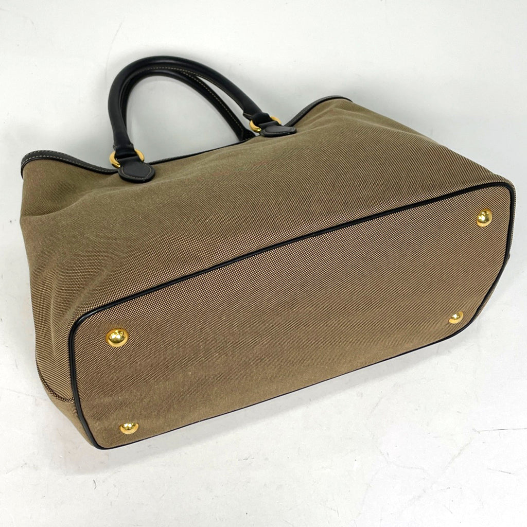 プラダ ロゴ ジャガード ハンドバッグ トートバッグ 手提げ