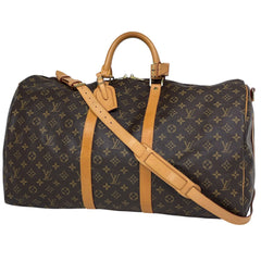 ルイ・ヴィトン キーポル バンドリエール 55 旅行 出張 2WAY ショルダーバッグ ボストンバッグ モノグラム ブラウン M41414 レディース ブランドバッグ・小物 【中古】brbag