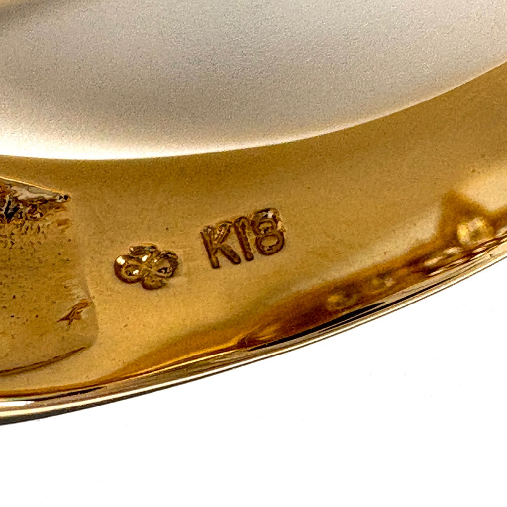 メレダイヤ デザインリング YG イエローゴールド 指輪 リング 10号 K18 ダイヤモンド レディース 【中古】nbjwl