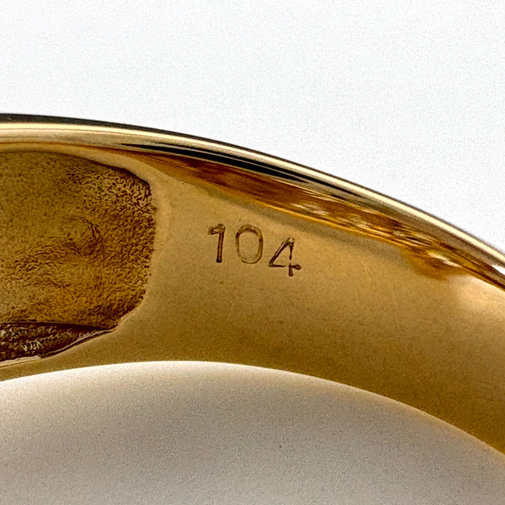 メレダイヤ デザインリング YG イエローゴールド 指輪 リング 10号 K18 ダイヤモンド レディース 【中古】nbjwl