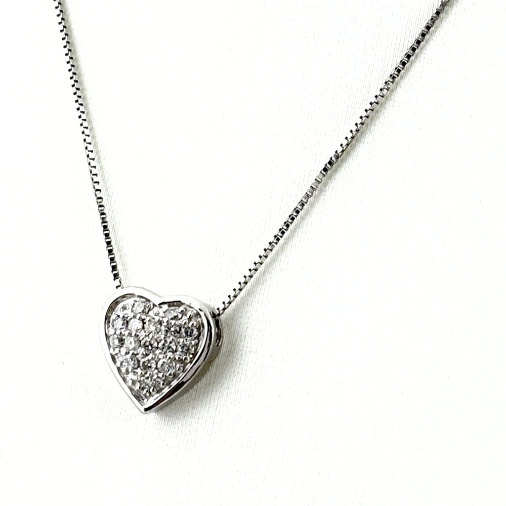 メレダイヤ デザインネックレス WG ホワイトゴールド ペンダント ネックレス K18 WG ダイヤモンド レディース 【中古】nbjwl