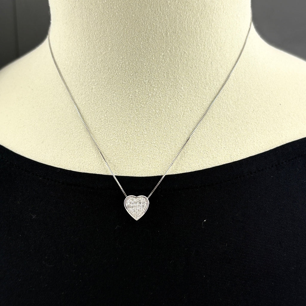 メレダイヤ デザインネックレス WG ホワイトゴールド ペンダント ネックレス K18 WG ダイヤモンド レディース 【中古】nbjwl