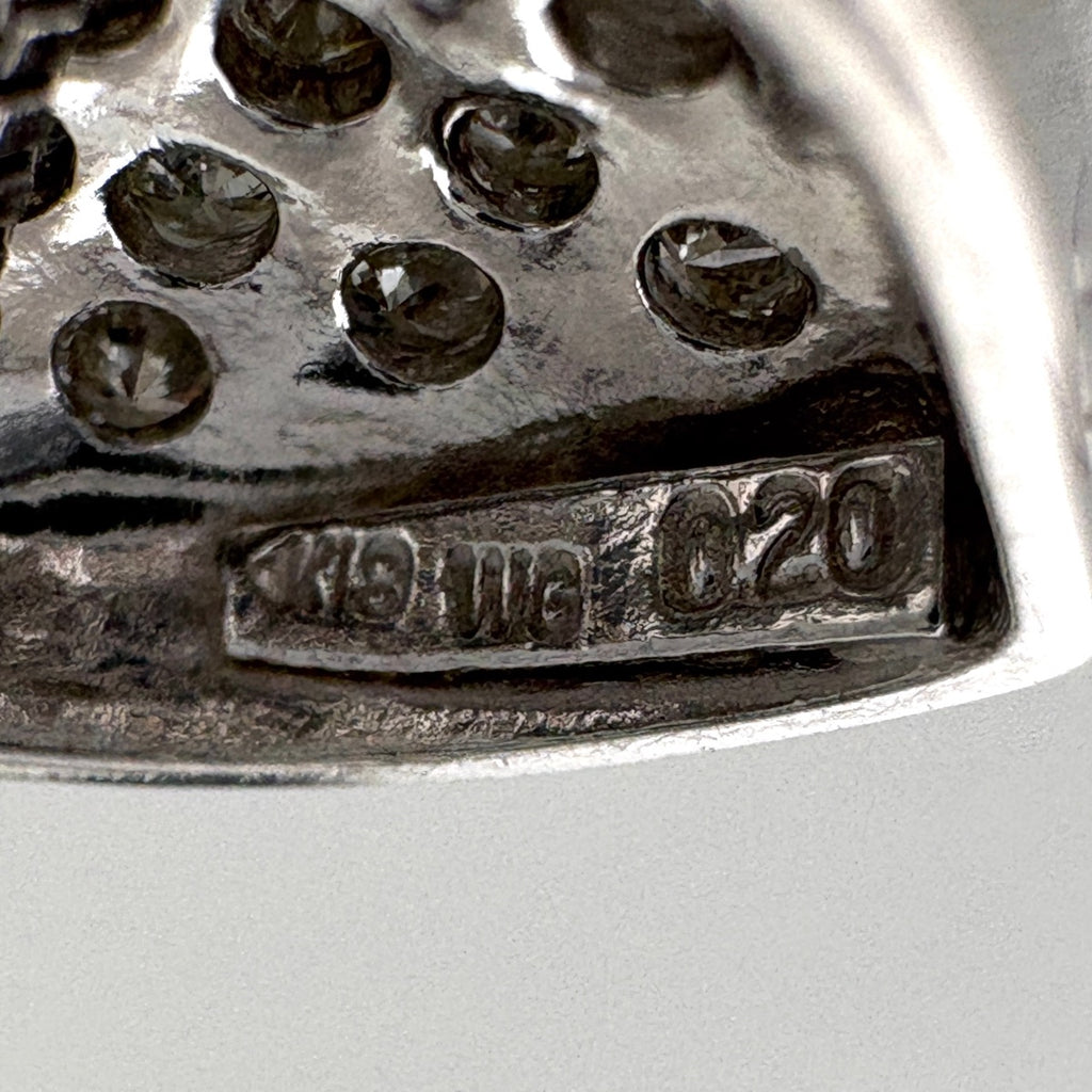 メレダイヤ デザインネックレス WG ホワイトゴールド ペンダント ネックレス K18 WG ダイヤモンド レディース 【中古】nbjwl