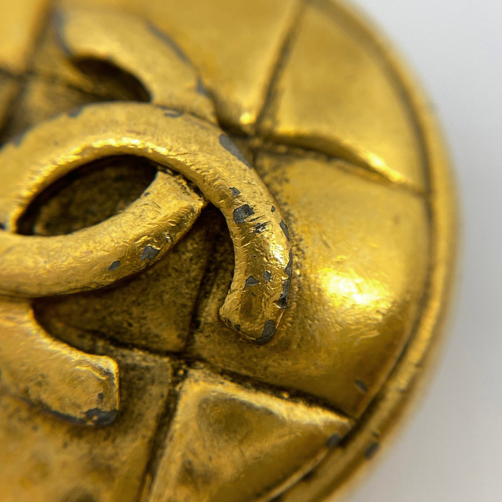 シャネル ココマーク イヤリング CC ラウンド イヤリング GP ゴールド レディース 【中古】bracc