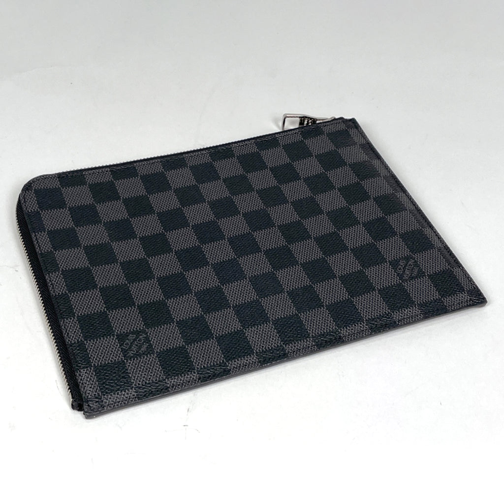 ルイ・ヴィトン ポシェット ジュールPM セカンドバッグ ポーチ L字ファスナー クラッチバッグ ダミエグラフィット ノワール(ブラック) N41502 メンズ 【中古】brbag