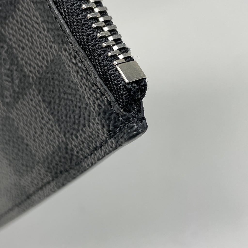 ルイ・ヴィトン ポシェット ジュールPM セカンドバッグ ポーチ L字ファスナー クラッチバッグ ダミエグラフィット ノワール(ブラック) N41502 メンズ 【中古】brbag