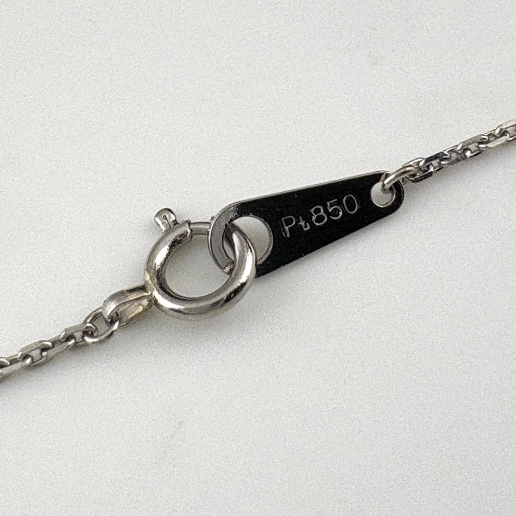 サファイア デザインネックレス プラチナ メレダイヤ ペンダント ネックレス Pt850 サファイア ダイヤモンド レディース 【中古】nbjwl