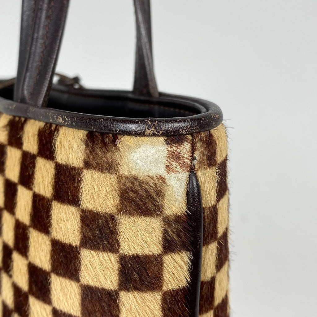 ルイ・ヴィトン インパラ ハラコ ハンドバッグ ダミエソバージュ ブラウン M92133 レディース 【中古】brbag