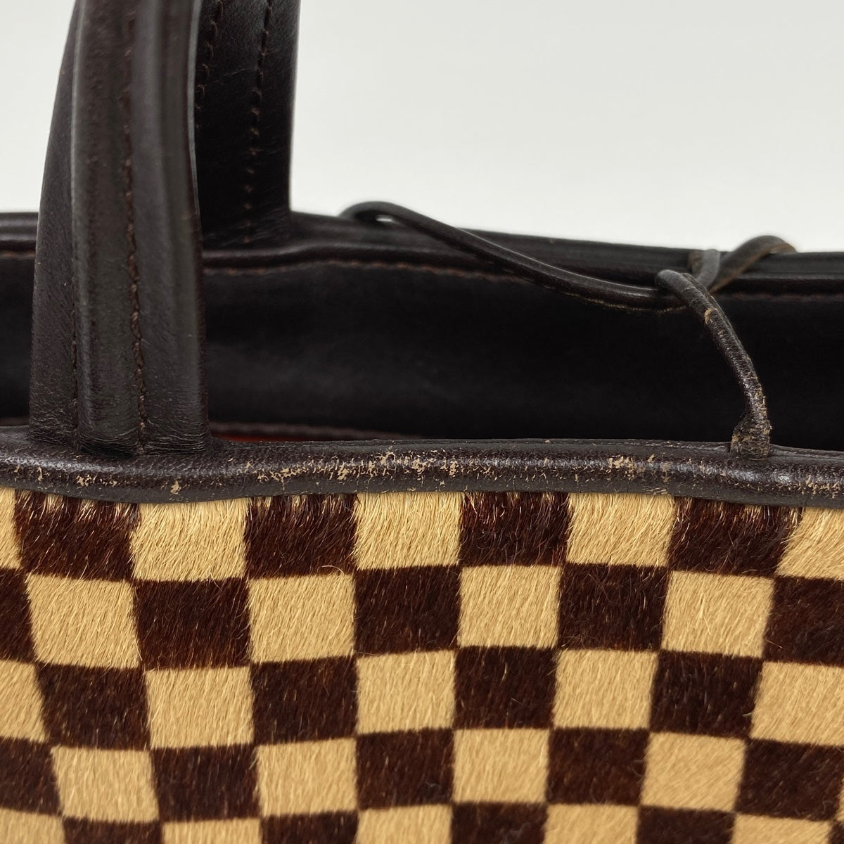 バイセル公式】ルイ・ヴィトン インパラ ハラコ ハンドバッグ ダミエ