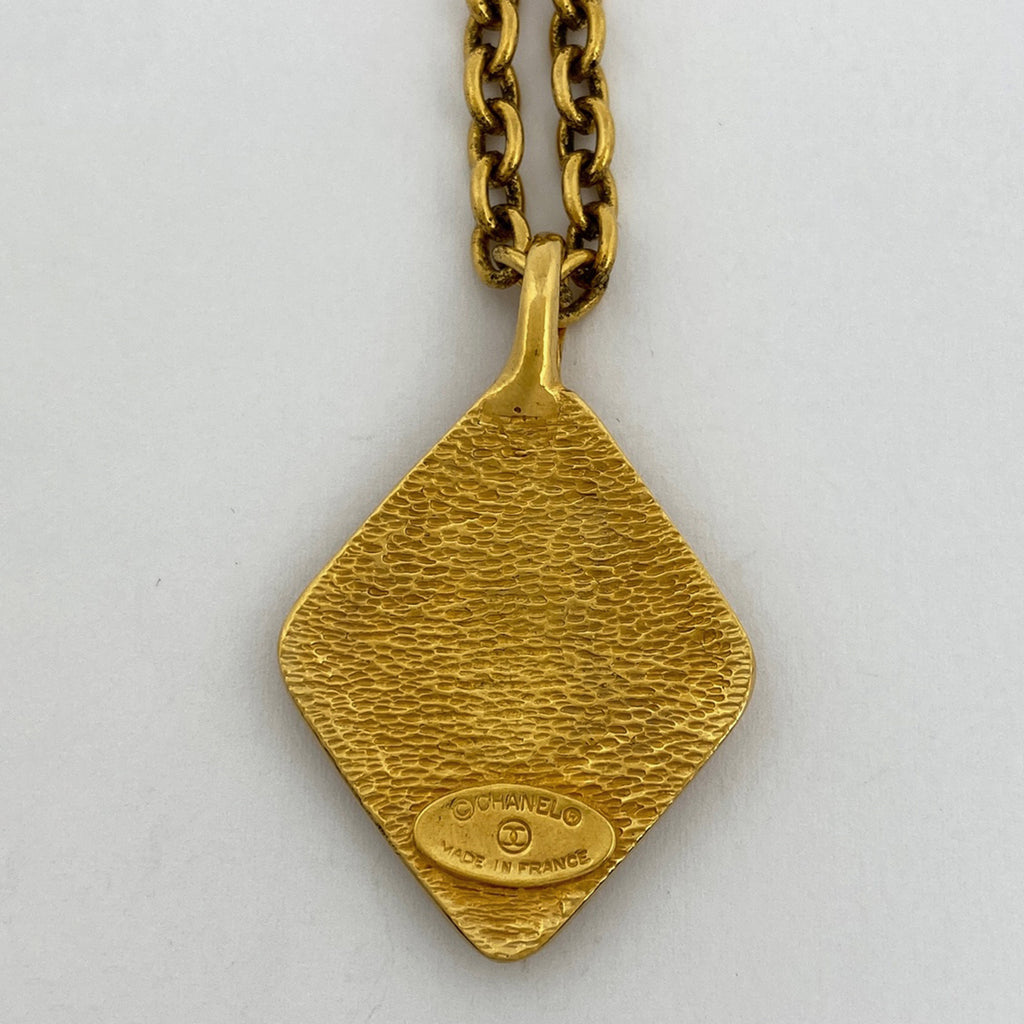 シャネル ココマーク チェーン ネックレス CCマーク ひし形 ネックレス GP ゴールド レディース 【中古】bracc