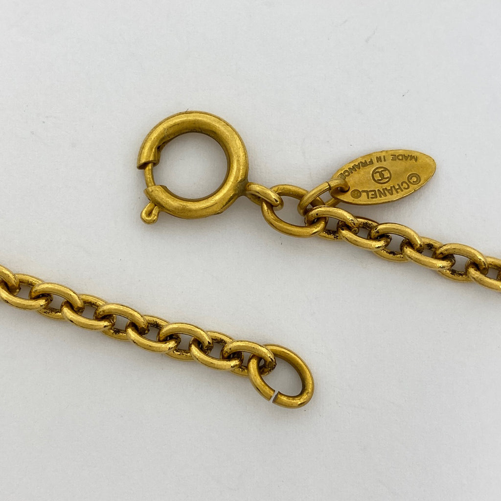 シャネル ココマーク チェーン ネックレス CCマーク ひし形 ネックレス GP ゴールド レディース 【中古】bracc