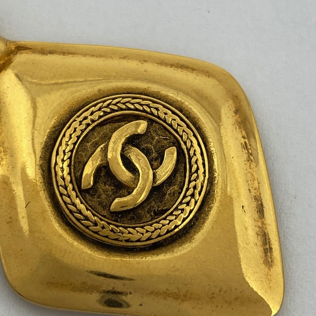 シャネル ココマーク チェーン ネックレス CCマーク ひし形 ネックレス GP ゴールド レディース 【中古】bracc