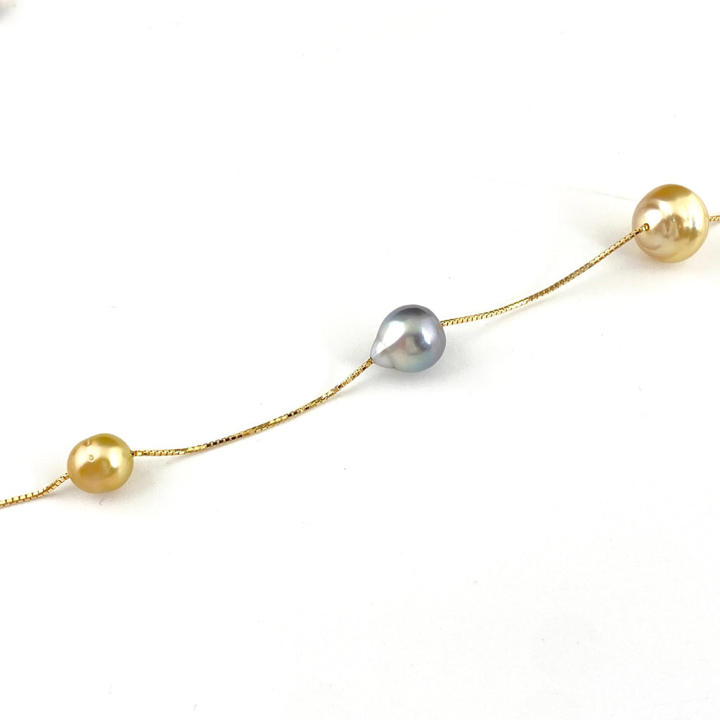 タサキ パール デザインネックレス YG イエローゴールド ペンダント 真珠 ネックレス 750 パール レディース 【中古】brjwl